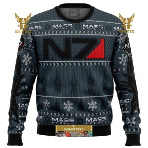 Mass Effect N7 Gifts For Family Christmas Holiday Ugly Sweater