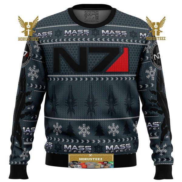 Mass Effect N7 Gifts For Family Christmas Holiday Ugly Sweater