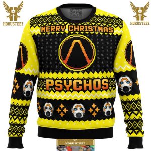 Merry Christmas Psychos Borderlands Gifts For Family Christmas Holiday Ugly Sweater