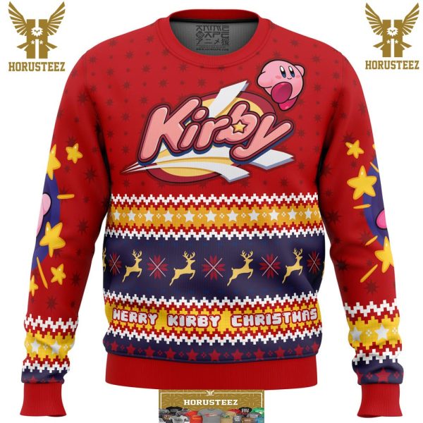 Merry Kirby Christmas Kirby Gifts For Family Christmas Holiday Ugly Sweater