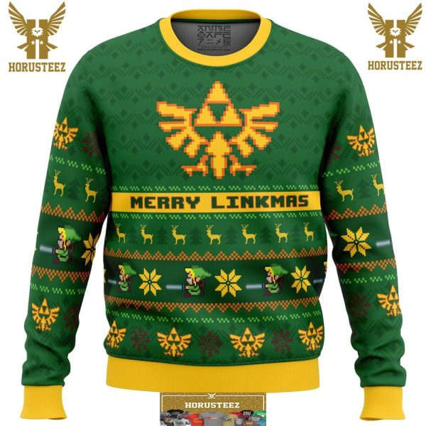 Merry Linkmas Legend Of Zelda Gifts For Family Christmas Holiday Ugly Sweater