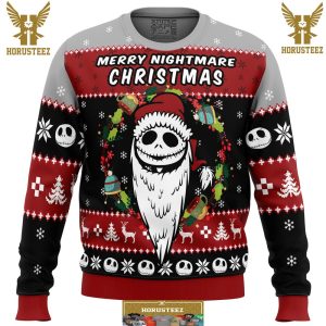 Merry Nightmare The Nightmare Before Christmas Gifts For Family Christmas Holiday Ugly Sweater