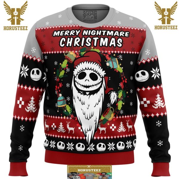 Merry Nightmare The Nightmare Before Christmas Gifts For Family Christmas Holiday Ugly Sweater