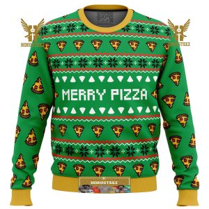 Merry Pizza Gifts For Family Christmas Holiday Ugly Sweater