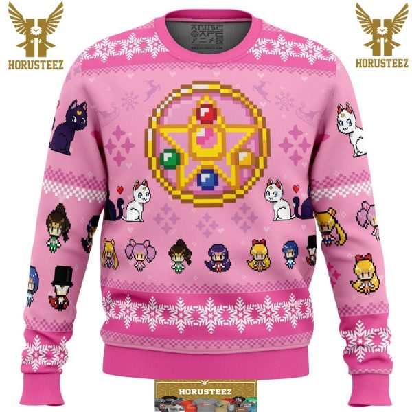 Merry Senshi Sailor Moon Gifts For Family Christmas Holiday Ugly Sweater