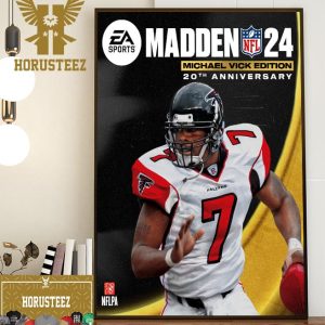 Michael Vick Edition 20th Anniversary On The NFL Madden 24 Cover Athlete With Season 3 Home Decor Poster Canvas