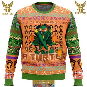 Michelangelo Rise Of The Teenage Mutant Ninja Turtles Gifts For Family Christmas Holiday Ugly Sweater