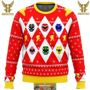 Mighty Morphin Power Rangers Gifts For Family Christmas Holiday Ugly Sweater