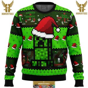 Minecraft Creepr Gifts For Family Christmas Holiday Ugly Sweater