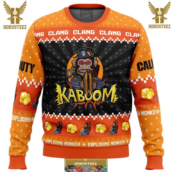 Monkey Bomb Call Of Duty Gifts For Family Christmas Holiday Ugly Sweater