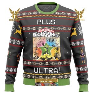 My Hero Academia Boku No Plus Ultra Gifts For Family Christmas Holiday Ugly Sweater