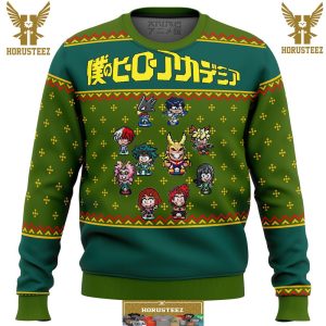 My Hero Academia Sprites Gifts For Family Christmas Holiday Ugly Sweater