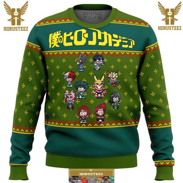 My Hero Academia Sprites Gifts For Family Christmas Holiday Ugly Sweater