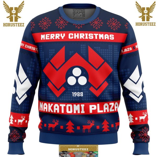Nakatomi Plaza Die Hard Gifts For Family Christmas Holiday Ugly Sweater