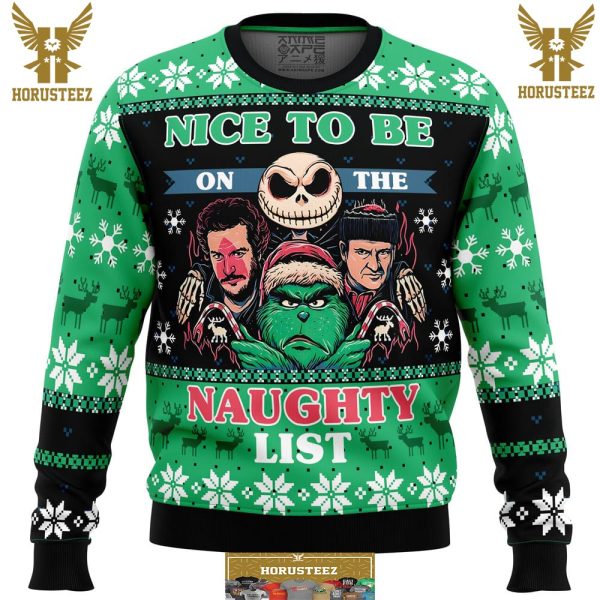 Naughty List Club Pop Culture Gifts For Family Christmas Holiday Ugly Sweater