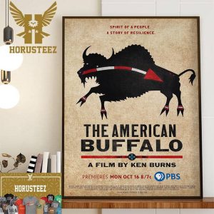 Official Poster For The American Buffalo of Ken Burns film Home Decor Poster Canvas
