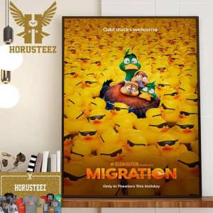 Official Poster Migration Movie of Illumination Odd Ducks Welcome Home Decor Poster Canvas
