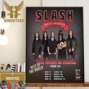 Official Poster Slash The River Is Rising Rest Of The World Tour 24 at Asia Home Decor Poster Canvas