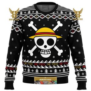 One Piece Straw Hat Pirates Christmas Gifts For Family Christmas Holiday Ugly Sweater