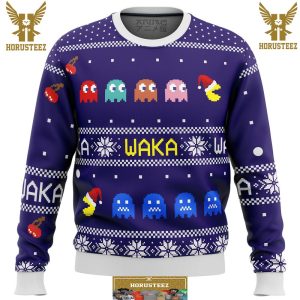 Pacman Waka Waka Gifts For Family Christmas Holiday Ugly Sweater