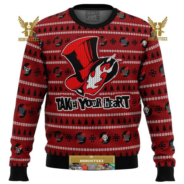 Persona 5 Take Your Heart Gifts For Family Christmas Holiday Ugly Sweater