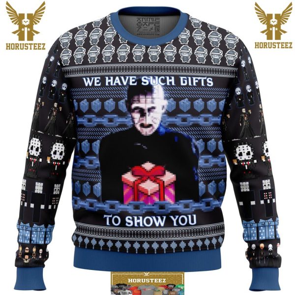 Pinhead Hellraiser Gifts For Family Christmas Holiday Ugly Sweater