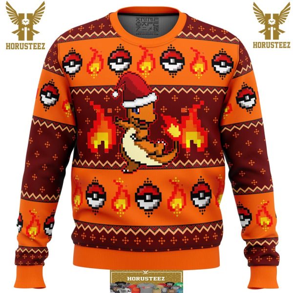 Pokemon Charmander Gifts For Family Christmas Holiday Ugly Sweater