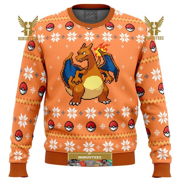 Pokemon Christmas Blaze Charizard Gifts For Family Christmas Holiday Ugly Sweater