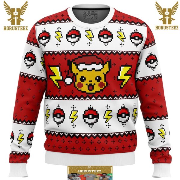 Pokemon Pikachu Gifts For Family Christmas Holiday Ugly Sweater