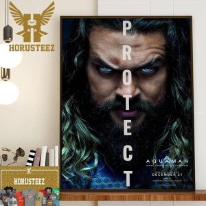 Protect Jason Momoa As Arthur Curry Aquaman In Aquaman And The Lost Kingdom Official Poster Home Decor Poster Canvas