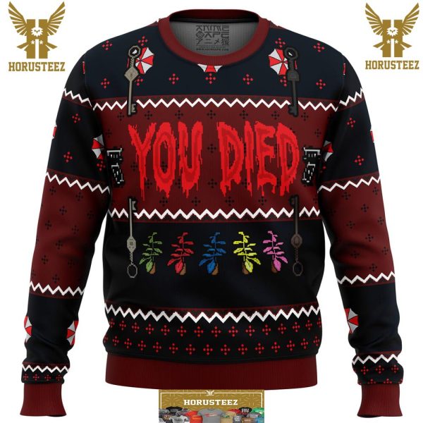 Resident Evil You Died Gifts For Family Christmas Holiday Ugly Sweater