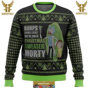 Rick And Morty We’re In A Xmas Sweater Gifts For Family Christmas Holiday Ugly Sweater
