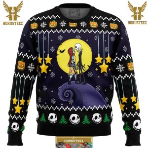 Romantic Nightmare The Nightmare Before Christmas Gifts For Family Christmas Holiday Ugly Sweater