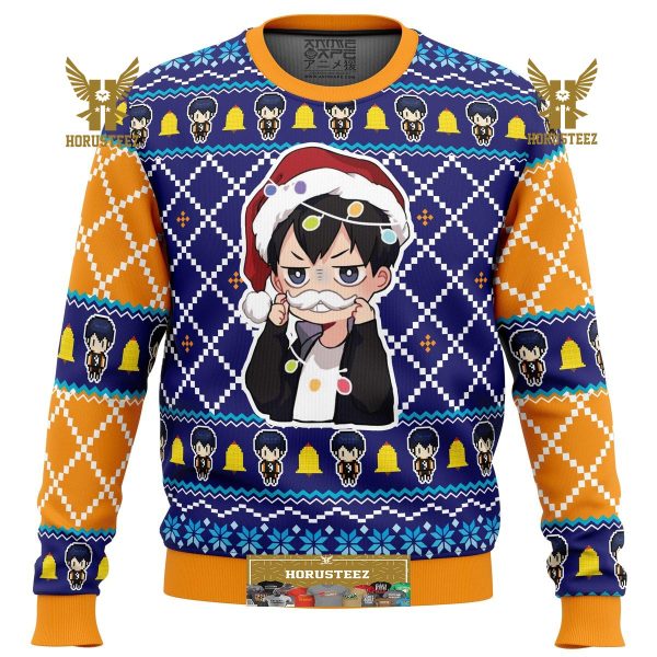 Santa Tobio Haikyuu Gifts For Family Christmas Holiday Ugly Sweater