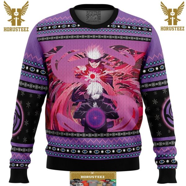 Satoru Gojo Jujutsu Kaisen Gifts For Family Christmas Holiday Ugly Sweater