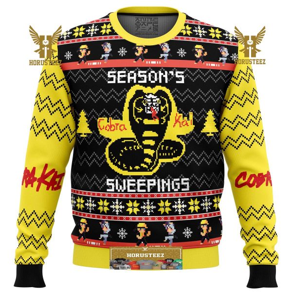 Seasons Sweepings Cobra Kai Gifts For Family Christmas Holiday Ugly Sweater