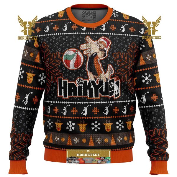 Shmym Hinata Haikyuu Gifts For Family Christmas Holiday Ugly Sweater