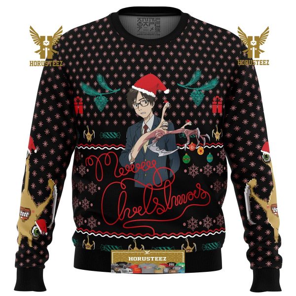 Shinichi Izumi Parasyte Gifts For Family Christmas Holiday Ugly Sweater