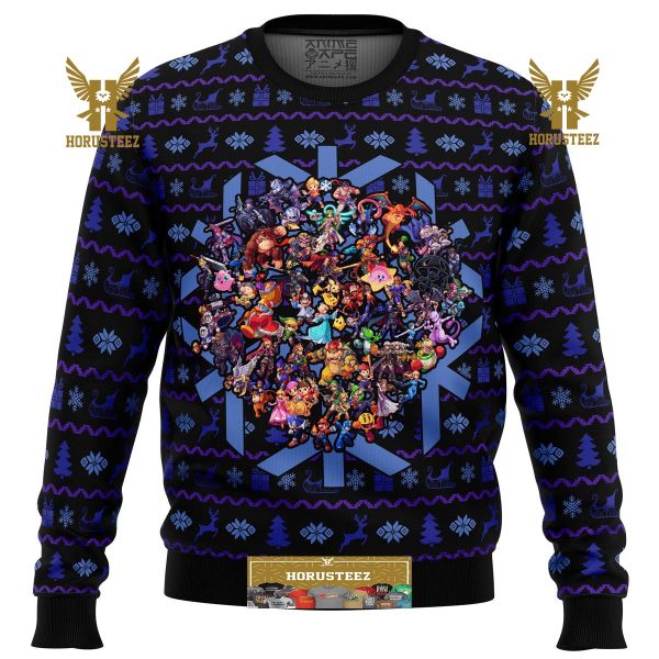 Smash Bros Christmas Brawl Gifts For Family Christmas Holiday Ugly Sweater