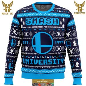Smash University Super Smash Bros Gifts For Family Christmas Holiday Ugly Sweater