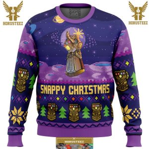 Snappy Christmas Infinity Gauntlet Marvel Gifts For Family Christmas Holiday Ugly Sweater