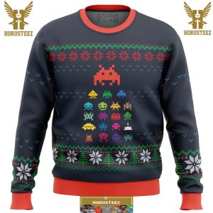 Space Invaders Gifts For Family Christmas Holiday Ugly Sweater
