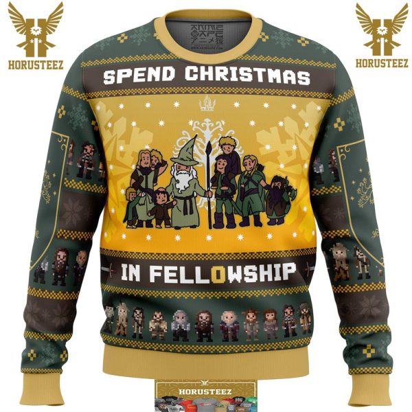 Spend Christmas In Fellowship The Lord Of The Rings Gifts For Family Christmas Holiday Ugly Sweater