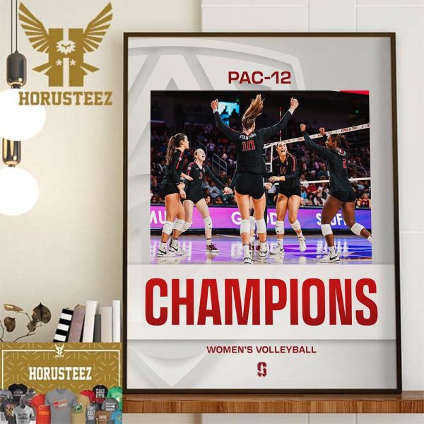Stanford Womens Volleyball Back-To-Back PAC-12 Womens Volleyball Champions Home Decor Poster Canvas
