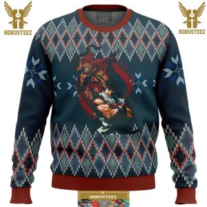Street Fighter Ryu And Akuma Gifts For Family Christmas Holiday Ugly Sweater