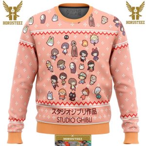 Studio Ghibli Cuties Gifts For Family Christmas Holiday Ugly Sweater