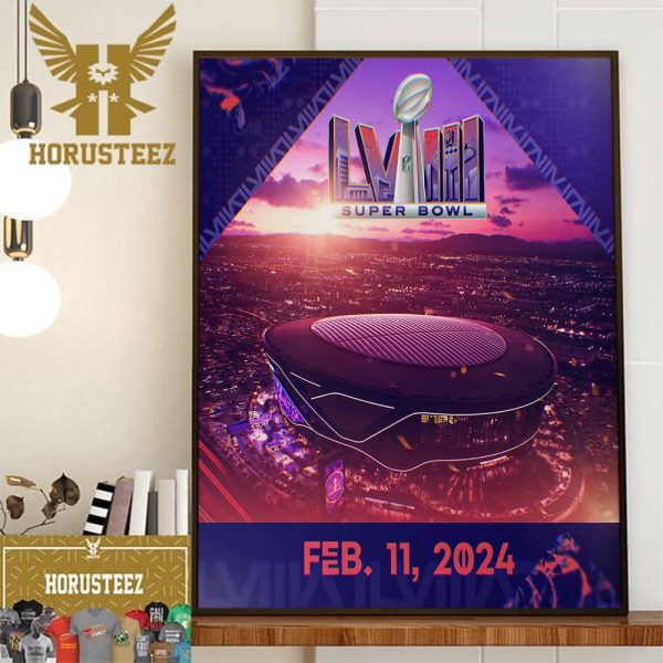 Super Bowl LVIII at Las Vegas Feb 11th 2024 Home Decor Poster Canvas