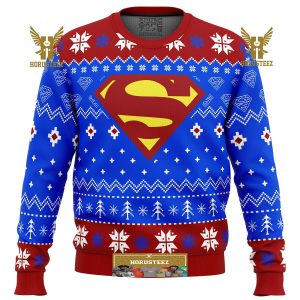 Super Heroes Superman Christmas Gifts For Family Christmas Holiday Ugly Sweater