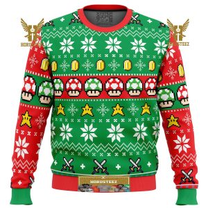 Super Mario Gifts For Family Christmas Holiday Ugly Sweater