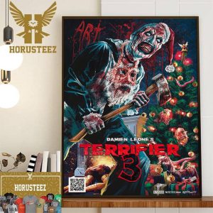 Terrifier 3 Movie 2023 Official Poster Home Decor Poster Canvas